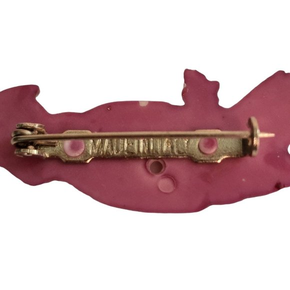 Vintage Buch Deichmann Copenhagen Denmark Big Parrot Bird Brooch Pin Large Purpl - Picture 8 of 9